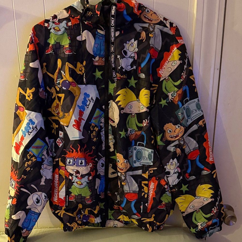 Nickelodeon Black Multi Rugrats All-Over Print Hoodie Jacket